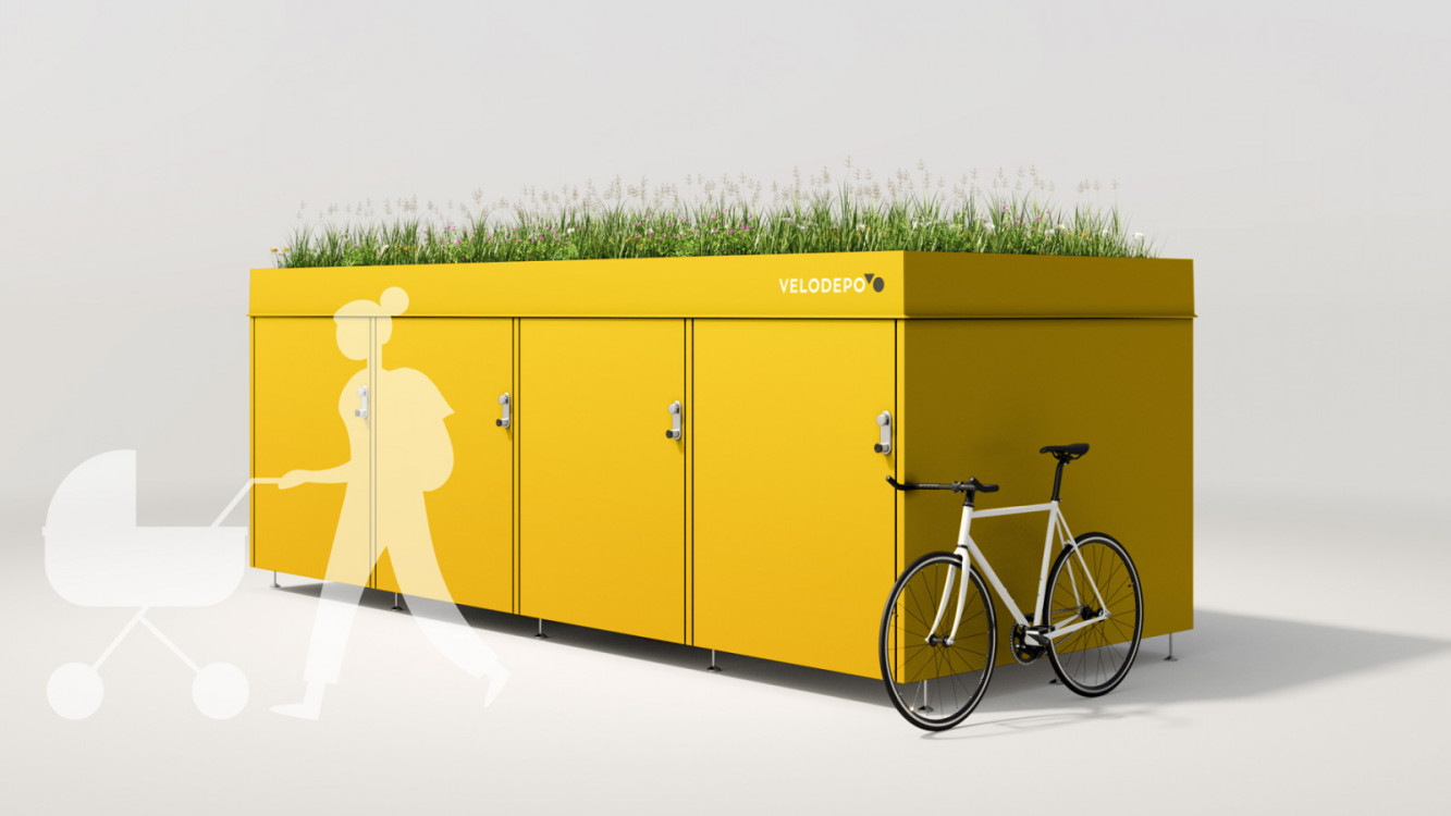 Fahrradgarage, 4 Doppelgaragen